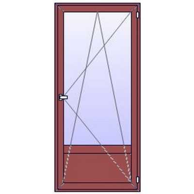 B205 Porte Fenetre BOIS 1 vantail + plein bas