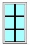 1V+2H Croisillons 6 carreaux / vitres