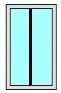 1V 2 verres 1 Croisillon vertical